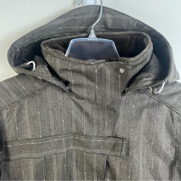 Orage Women’s Ski Jacket Alaskan Pinstripe Brown Snowboarding Winter Coat Medium - Picture 5 of 16